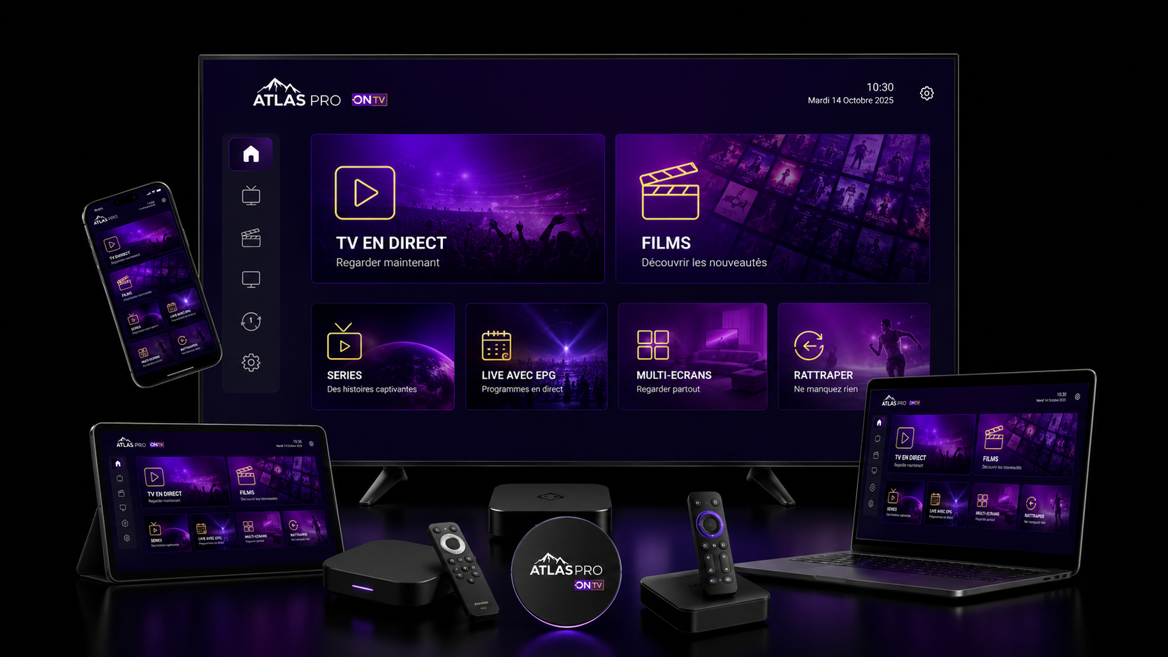 Appareils compatibles avec les guides Atlas Pro ONTV